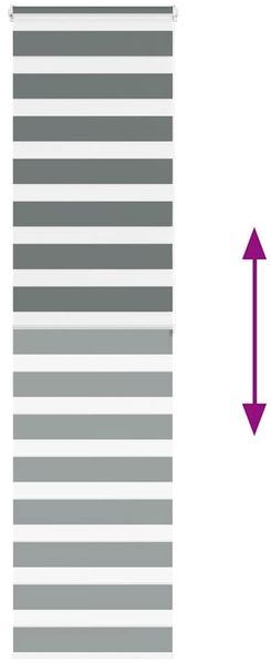 vidaXL Doppelrollo Dunkelgrau 70x200 cm Stoffbreite 65,9 cm Polyester 4014151 Bild 5