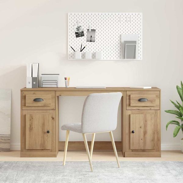 vidaXL Schreibtisch mit Schrank Artisan-Eiche 154,5 x 50 x 75 cm 3402678