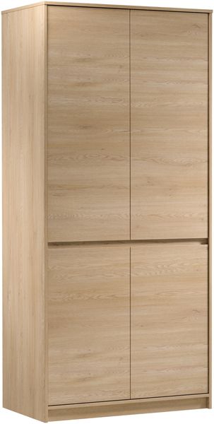 AX LIVING Schlafzimmer Schrank Mormanno S4T – 91 cm, Eiche Cremona