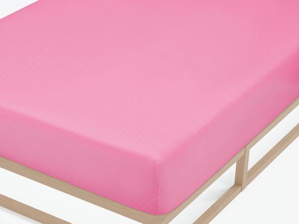 biberna Feinjersey-Spannbetttuch 0077144, pink, 1x 90x190 cm - 100x200 cm