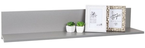 RICOO Wandregal 98 x 19 x 19 Grau, Spanplatte aus Holz, Hängereral WM052-PL, Regal Wand, Bücherregal Bilderregal Fotoregal Küchenregal Hängend Wandboard Regalbrett Schweberegal