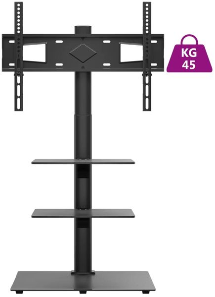 vidaXL TV-Eckständer mit 3 Ablagen für 32-65 Zoll Schwarz 379567 Bild 9