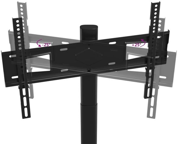 vidaXL TV-Eckständer mit 3 Ablagen für 32-65 Zoll Schwarz 379567 Bild 6