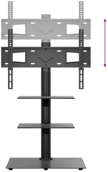 vidaXL TV-Eckständer mit 3 Ablagen für 32-65 Zoll Schwarz 379567 Bild 8