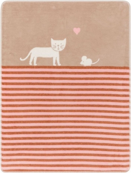 Babydecke Maja 'Katze' 75 x 100 cm Rouge, DAVID FUSSENEGGER