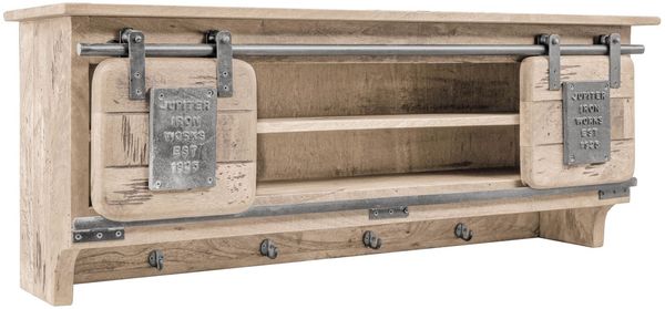 Wandgarderobe Mango 115x30x45 whitewash lackiert RAILWAY #359