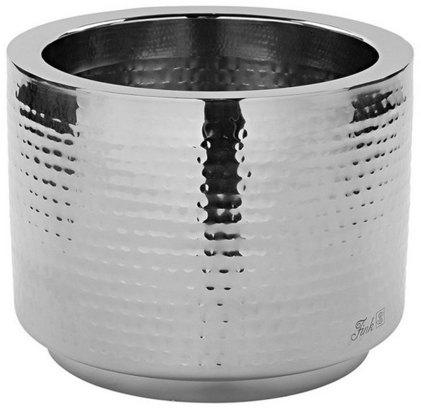 Fink Übertopf NOSSA Übertopf - H. 17 cm x Ø 22 cm - silber - Edelstahl - Pflanztopf (1 St, 1 Stück), Moderner Blumentopf - Pflanzkübel - Vielseitiger Topf für Pflanzen