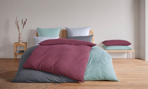 OTTO home Bettwäsche Valje, Jersey, 2 teilig, NEUHEIT: ab Größe 135x200 cm, Jersey Qualität in Melange-Optik