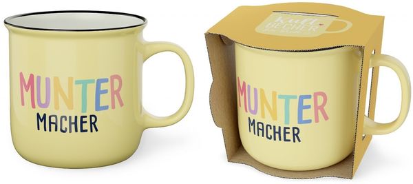 Kult-Becher Kaffeetasse Kaffee Tee Tasse 0,25l Geschenk la vida gelb 9042721