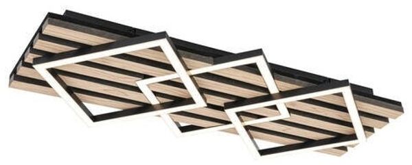 Novel 'FLORIDA' LED-Deckenleuchte, Holz braungrau, 29 x 6 x 63 cm, warmweiß 30 W