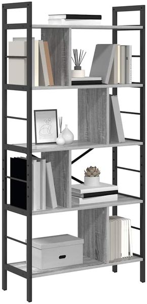 vidaXL Bücherregal Graues Sonoma 75 x 30 x 156 cm Holzwerkstoff 883961 Bild 3