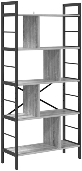 vidaXL Bücherregal Graues Sonoma 75 x 30 x 156 cm Holzwerkstoff 883961