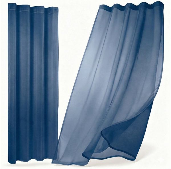 Beautex Gardine transparent Dolly, wählbar mit Kräusel- und Ösen- Aufhängung (2 St), Kräuselband, transparent