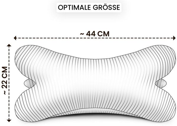 Amilian Nackenkissen - Leseknochen ca. 44x22 cm - Knochenkissen - Lesenknochenkissen, waschbar, Buch- und Tabletstütze - Lesekissen zum Relaxen, Knochenkissen zum Lesen - Knochenform Kissen - Nackenkissen