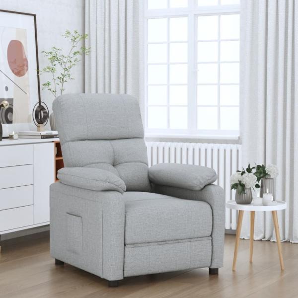 vidaXL Relaxsessel Hellgrau Stoff 348275