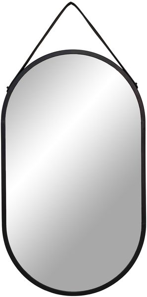 Spiegel >Trapani< in Schwarz, Stahl, Glas - 35x60x2cm (BxHxT)