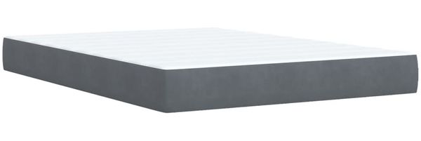 vidaXL Boxspringbett mit Matratze Dunkelgrau 140x200 cm Samt 3286325 Bild 6