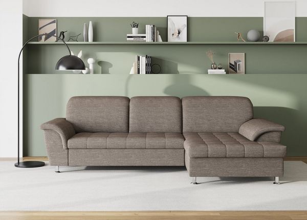 DOMO collection Ecksofa FRANZI 278 x 170 x 81 cm, Steppung im Sitzbereich, L-Form, wahlweise mit Bettfunktion, Bettkasten und Kopfteilverstellung