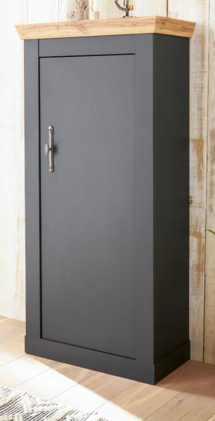 Kommode Ribera in grau und Eiche Wotan Landhaus 72 x 146 cm