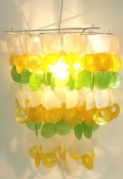Guru-Shop Deckenleuchten Deckenlampe, Muschelleuchte aus hunderten., Leuchtmittel nicht inklusive