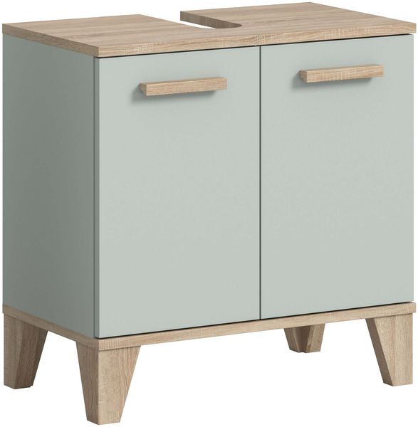Waschbeckenunterschrank (B/H/T: 60x61x34 cm) in hellgrün