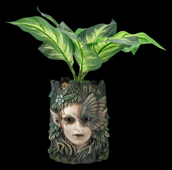 Figuren Shop GmbH Blumentopf Pflanztopf Natur - Baumgeist Flora - Blumentopf Fantasy Dekoration