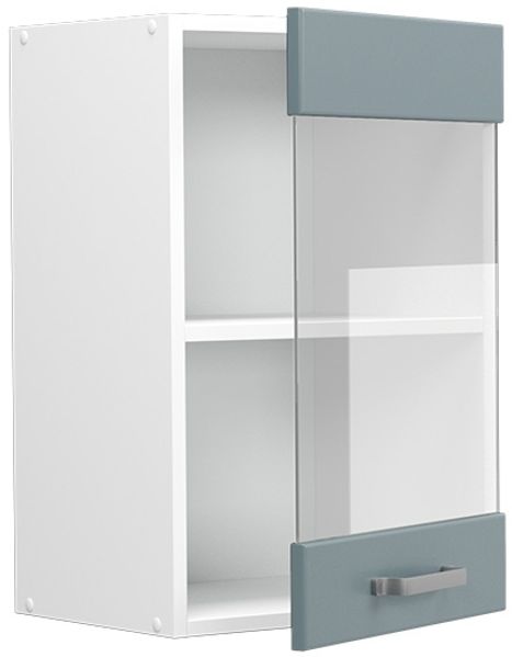 Hängeschrank R-Line Blau-Grau 40 cm mit Glastür Vicco Bild 5