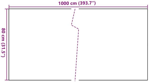 vidaXL Balkon-Sichtschutz Hellbraun 1000x80 cm Poly Rattan 156277 Bild 8