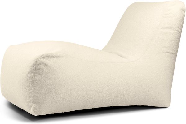 Sitzsack ‘Lounge‘, Bezugstoff - Teddy, 100% Polyester, Cream, 80x135x80 cm cm.