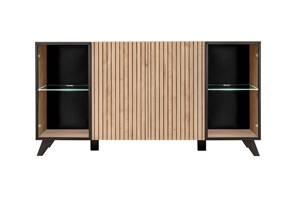 Kommode Liam in Hickory Jackson mit Streifen Aufdruck 160 cm Breit Bild 2