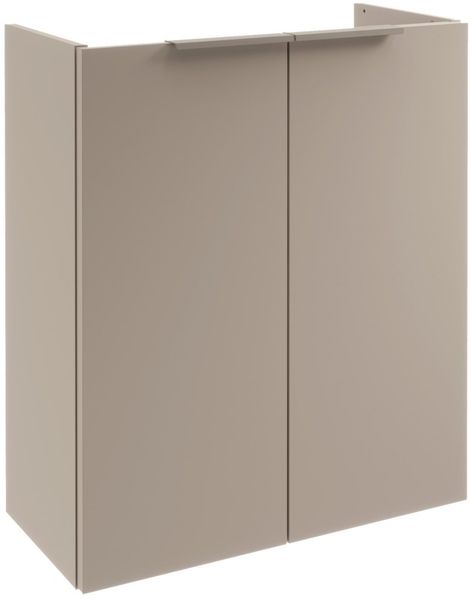 FACKELMANN SBC B.PARIS Waschbeckenunterschrank Gäste WC 55 cm breit, Grau, 2 Türen