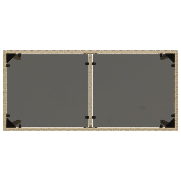 vidaXL 5-tlg. Garten-Essgruppe mit Kissen Beige Poly Rattan 365083 Bild 4