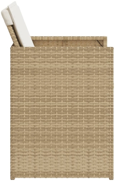 vidaXL 5-tlg. Garten-Essgruppe mit Kissen Beige Poly Rattan 365083 Bild 11