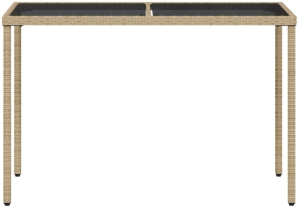 vidaXL 5-tlg. Garten-Essgruppe mit Kissen Beige Poly Rattan 365083 Bild 2