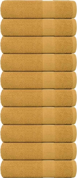 Badetücher 10 Stk. Golden 100x150 cm 360 g/m² 100% Baumwolle 136814