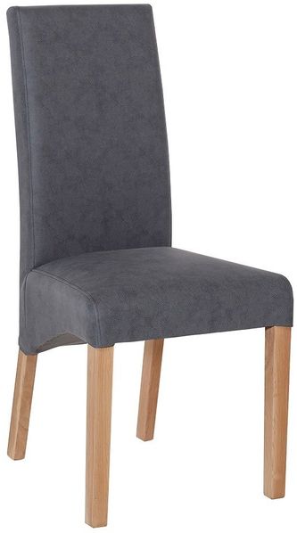 Stuhl Fremont / Foxi, Echtholz, Holz, Stoff, Anthrazit, 47 x 102 x 57 cm