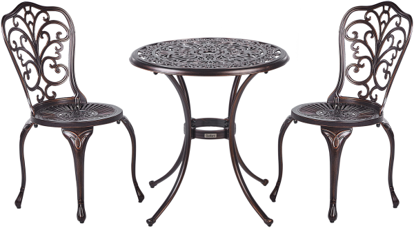 Bistro Set TRIORA ANDALO Metall Braun