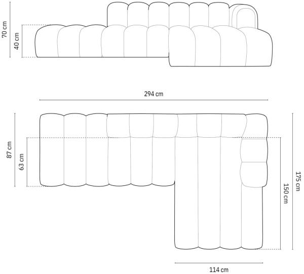 Micadoni Modulares Ecksofa offen Lupine 5-Sitzer Rechts Samtstoff Salvador Flaschengrün Bild 6