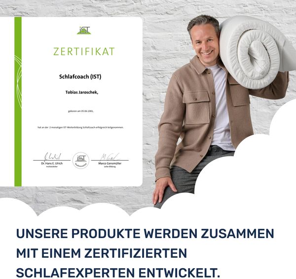Dailydream Matratzen Topper | Memory Foam | Edition Pure, Model M | Zertifiziert & ergonomisch fr unbequeme Matratze, Boxspringbett & Gstebett | rutschfest mit Noppen Bild 4