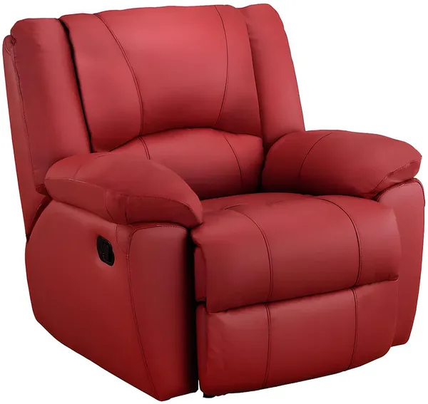 Vente-unique - AROMA Sessel Leder Rot - B 99 cm x H 97 cm x L 102 cm