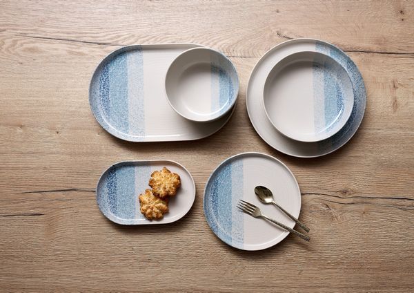 Speiseteller 25cm 6er Set Trio blau