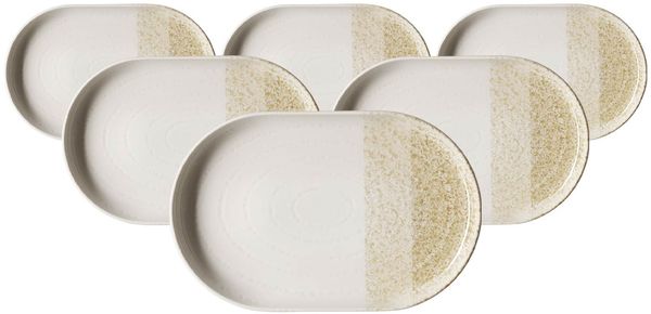 Ritzenhoff & Breker Trio Servierplatte 20 x 13 cm 6er Set - Creme