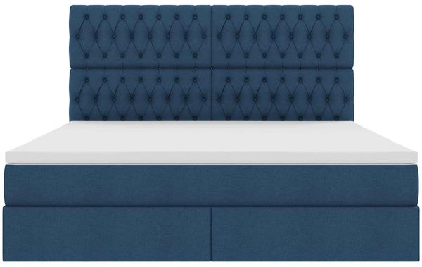 vidaXL Aufbewahrungsbett mit Matratze Blau 160 x 200 cm Stoff 3371858 Bild 7