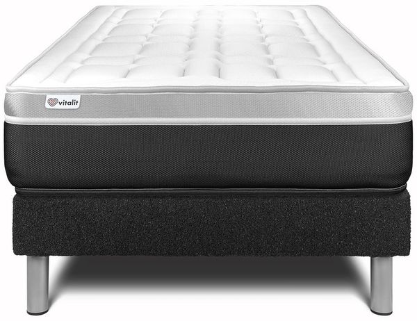 Matratzenset VITAL SOFT 90x190 cm Bettrahmen Kit schwarz