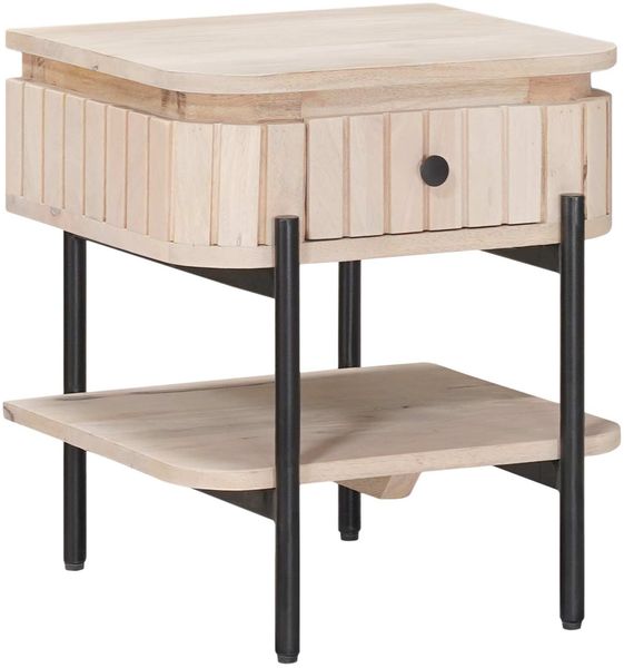 vidaXL Handgefertigter Nachttisch Weiß 40 x 35 x 45 cm 42020106