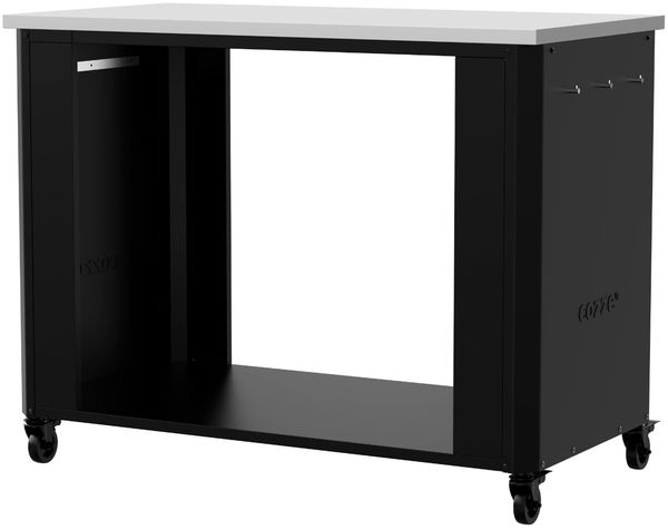 cozze® Outdoor Küchentisch 115, offen, mit Typ 430 Edelstahl-Arbeitsplatte | 1190 x 600 x 900 mm, Maximale Belastung: 100 kg