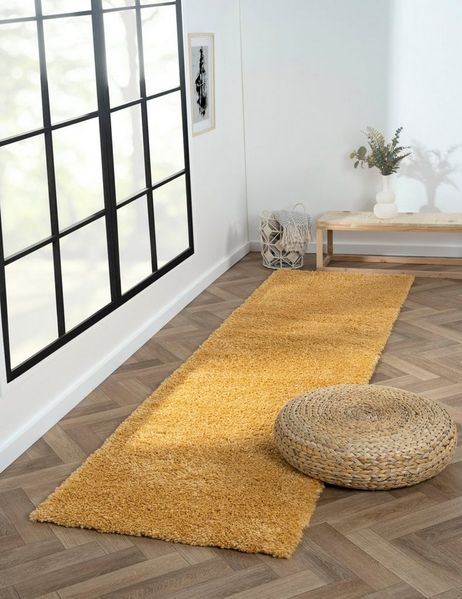 Myflair Möbel & Accessoires Hochflor-Läufer My Shaggy, rechteckig, Höhe: 37 mm, Shaggy, Uni Farben, leicht glänzend, Microfaser, extra flauschig