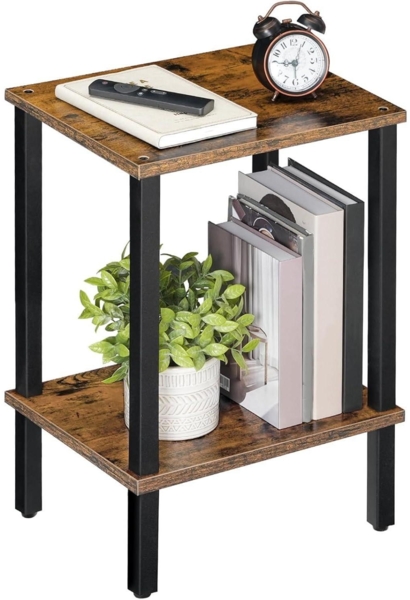 Beistelltisch Industriestil Schmaler Couchtisch Vintagebraun AETHR7901N1