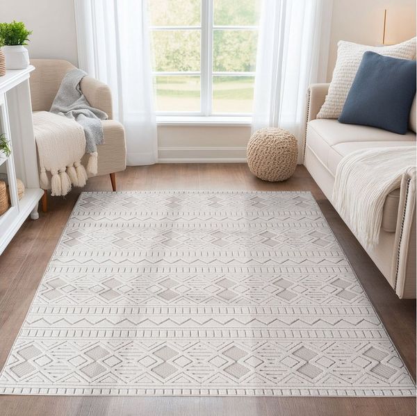 Teppium Teppich Vintage Design, Rechteckig, Höhe: 20 mm, Indoor Outdoor Teppich Wetterfest 3D Optik Wohnzimmer Küchen Terrasse