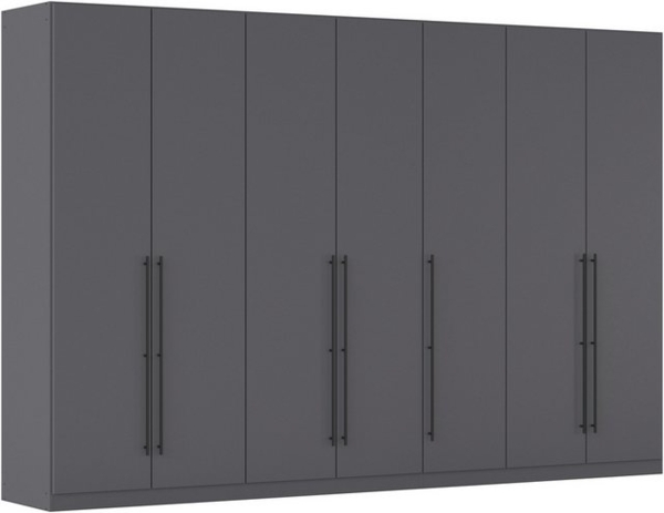 rauch Kleiderschrank Drehtürenschrank Schrank Garderobe Wäscheschrank Schlafzimmer AVOLA (in 3 verschiedenen Ausstattungen BASIC/CLASSIC/PREMIUM) mit hochwertigen Stangengriffen in Schwarz aus Metall MADE IN GERMANY Bild 4